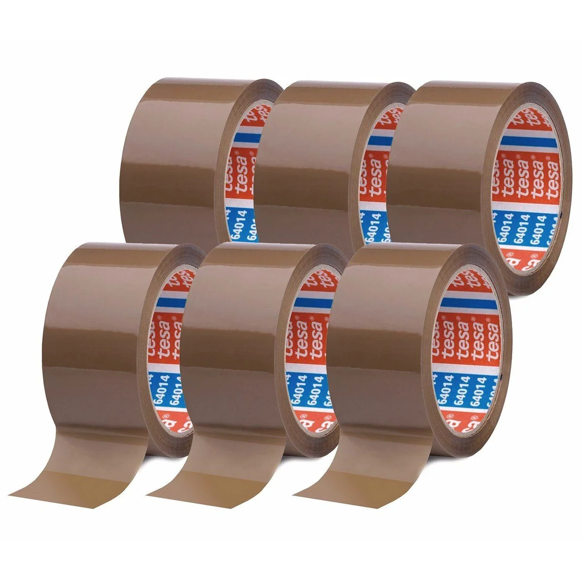 tesa Packband, leise & sauber, 6er Set — 66 m x 50 mm