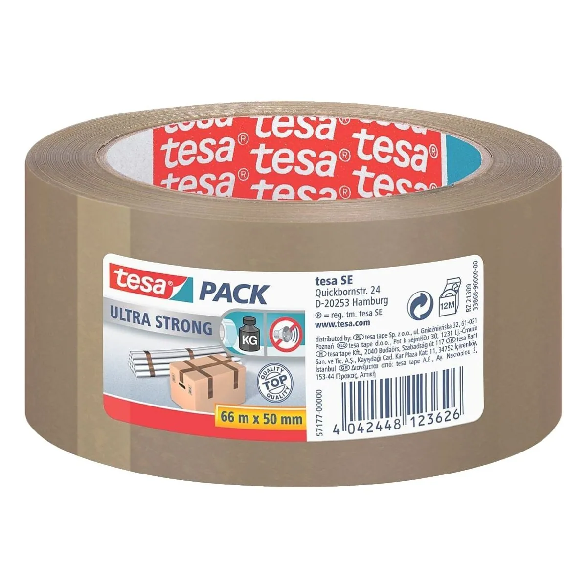 tesa Klebeband 4124, UV- und alterungsbeständig, stark haftend