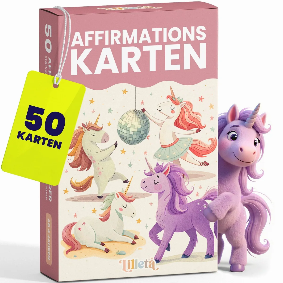 Lilletå Spiel 50 Affirmationskarten, Selbstvertrauen & Achtsamkeit fördern