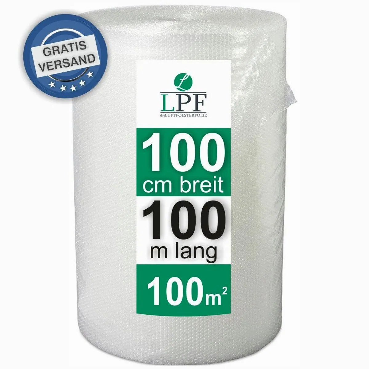 Luftpolsterfolie 100 cm x 100 m, vielseitig einsetzbar & schützend