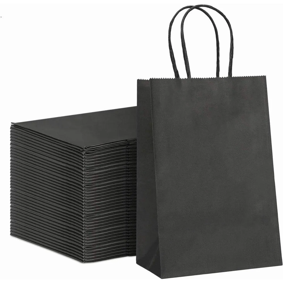 Geschenkpapier Kraft Geschenktüten mit Griff, 50 Stück — praktische Tragetaschen in verschiedenen Größen