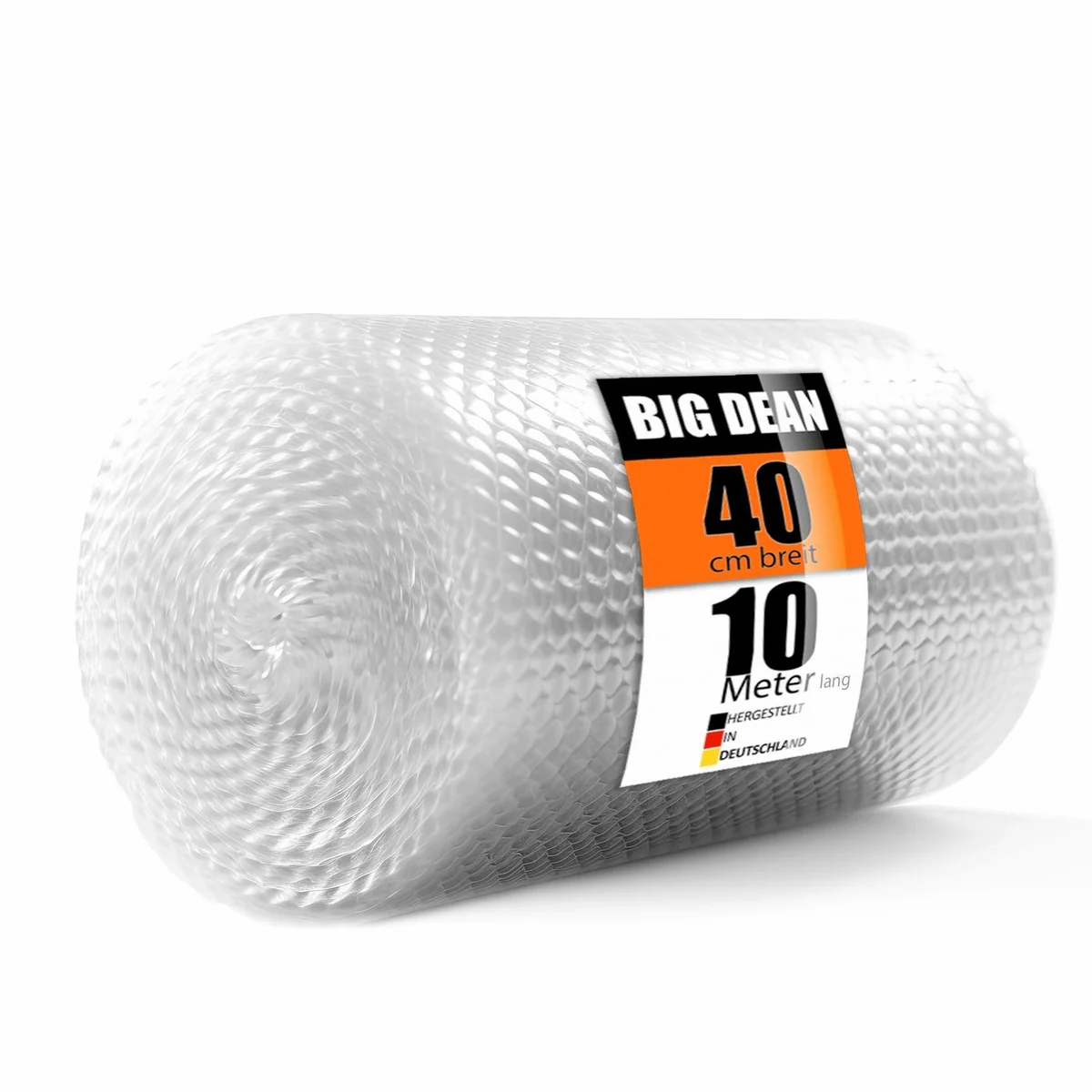 Luftpolsterfolie Rolle 80 my 3-lagig, stark und robust für Verpackungen — 10m x 0,40m