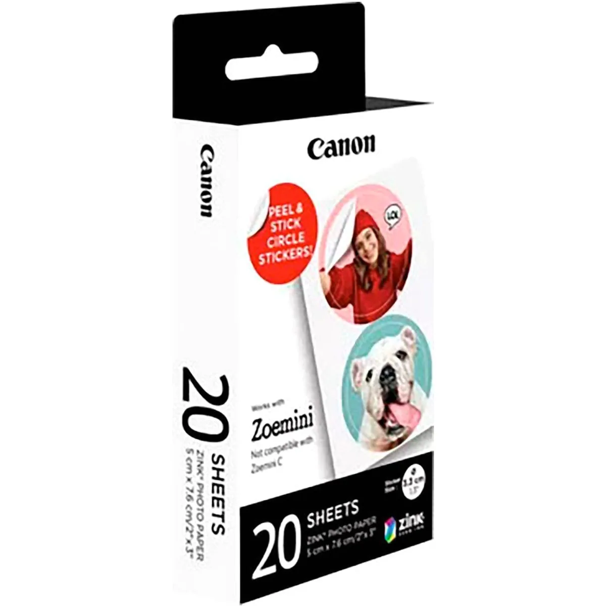 Fotopapier ZINK, vorgestanzte runde Sticker, ideal für kreative Projekte