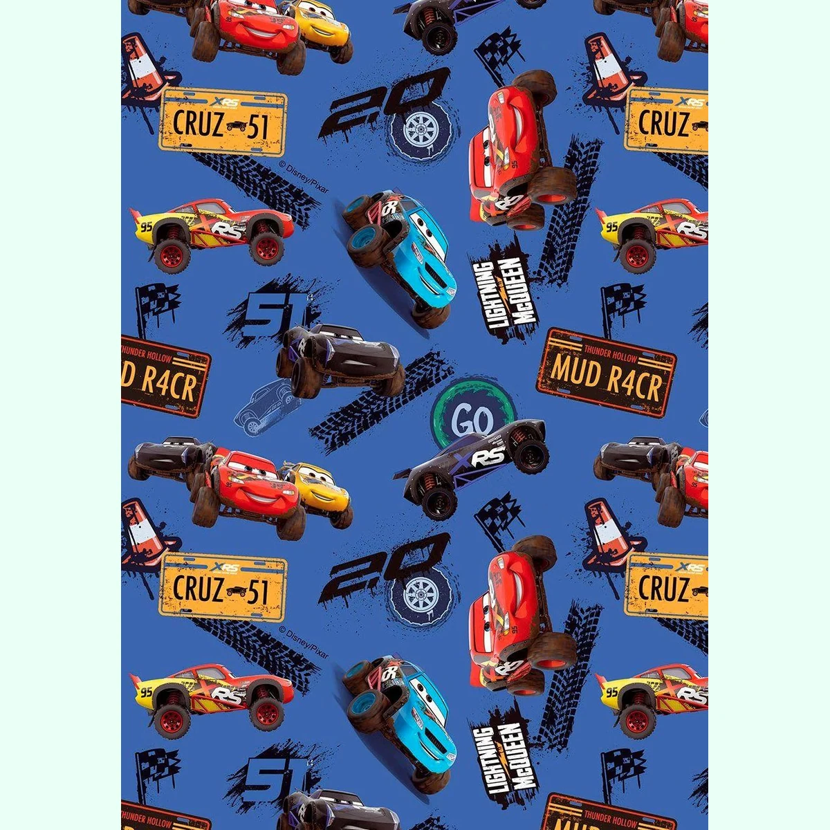 Cars Geschenkpapier Röllchen, 70x150 cm, ideal für kleine Autofans