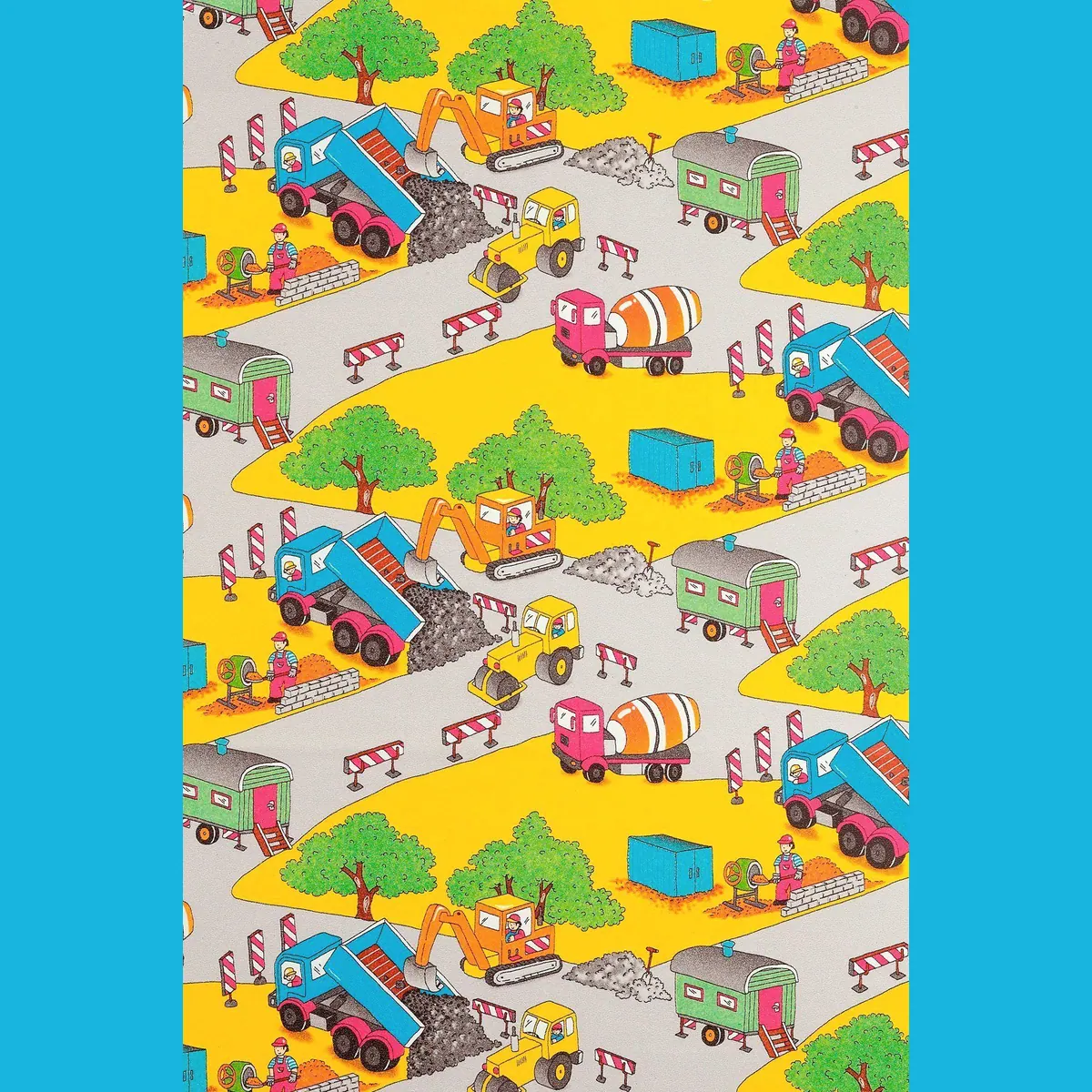 BSB Grußkarten Geschenkpapier, Röllchen - 70x150 cm - Baustelle
